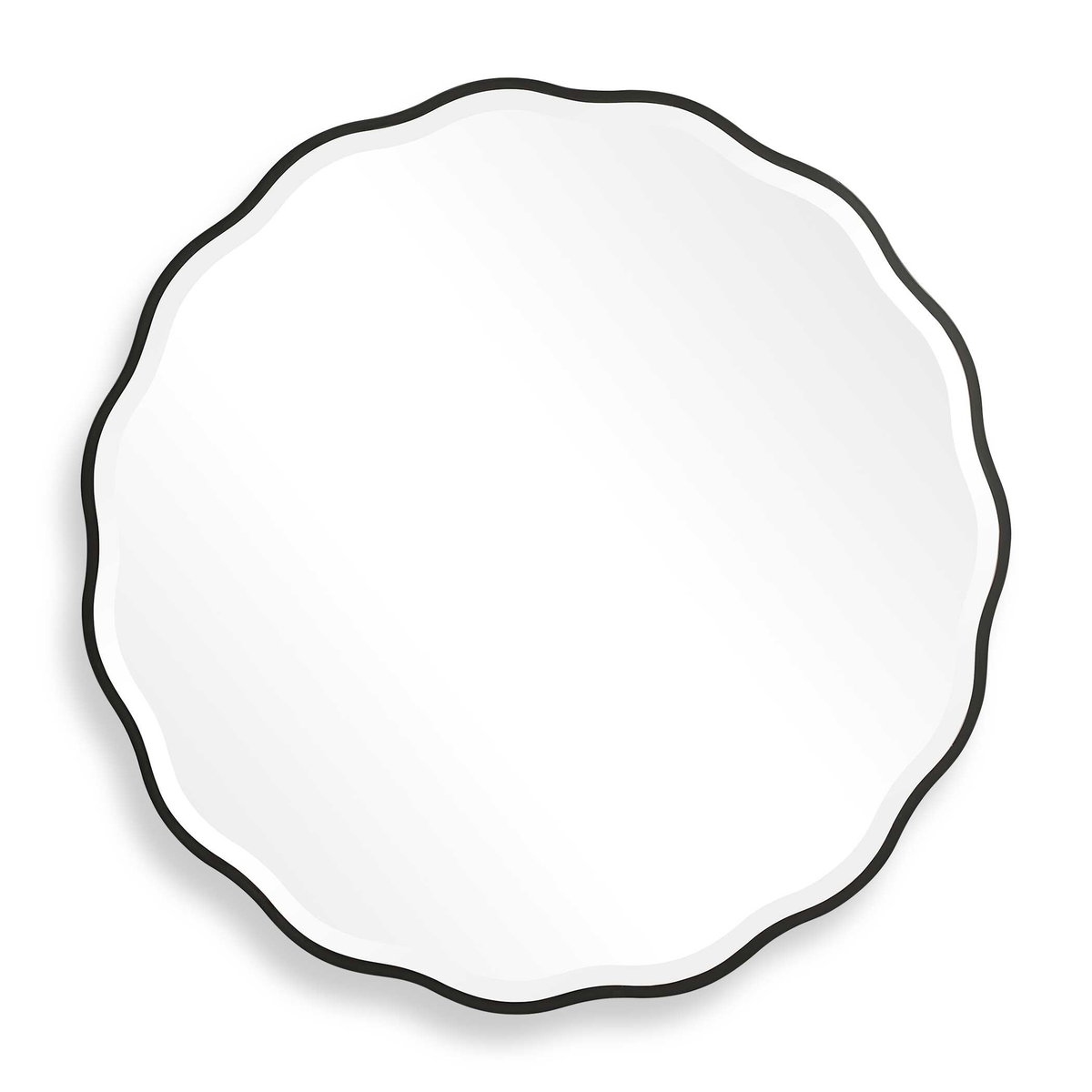 Aneta Black Round Mirror, by Uttermost, 42" width x 42" height x 0.5" depth View 1