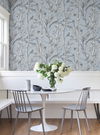 Bambou Toile Sky Blue Wallpaper, by York Wall, 27' length x 2'3" width x 0.02" depth thumbnail 2