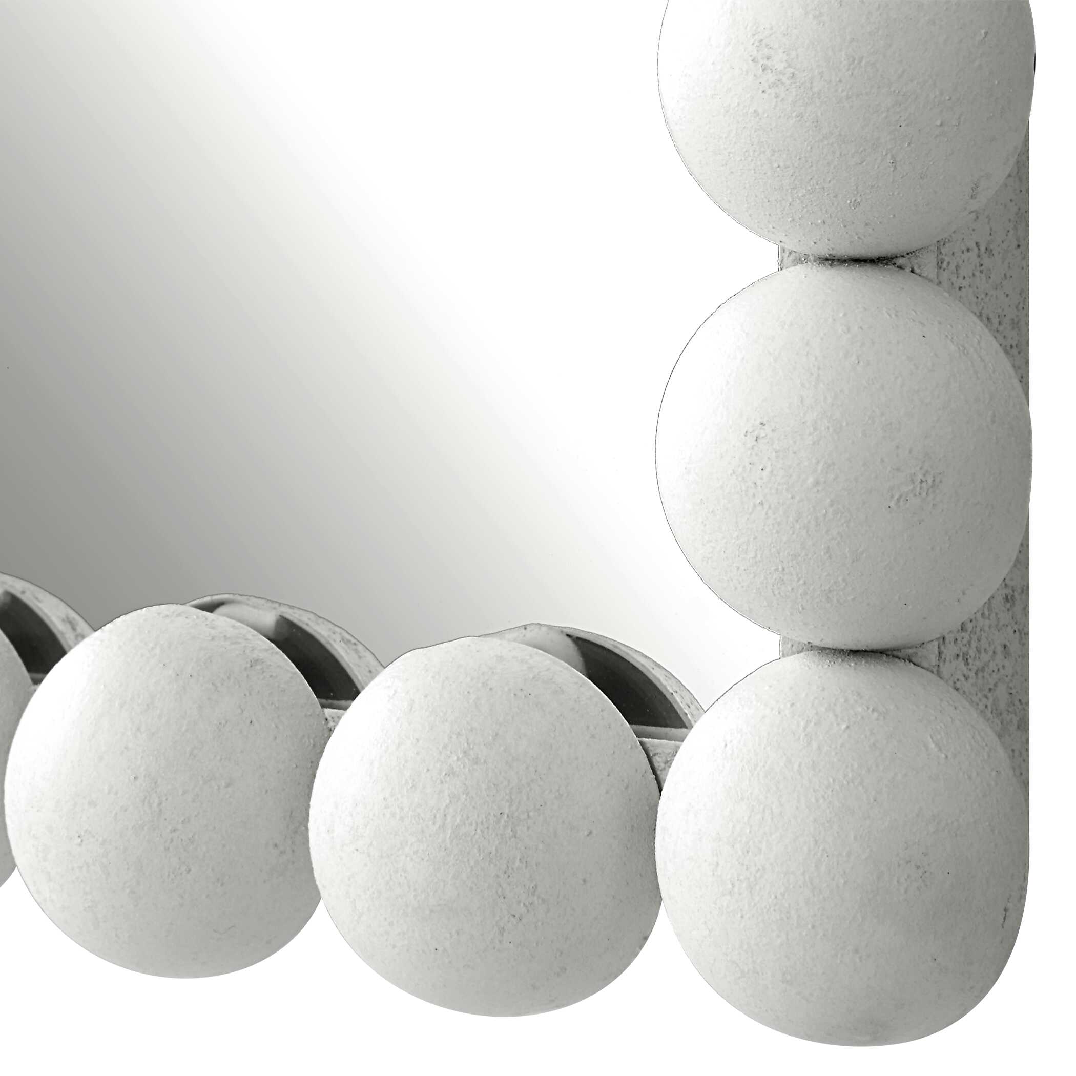 Serna White Vanity Mirror, by Uttermost, 20.5" width x 30" height x 2" depth View 6