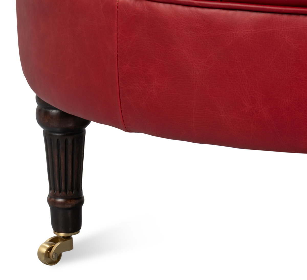 Bastian Armchair  New Rouge Leather, by Sarreid, 2'9" length x 2'9" width x 2'7" height View 7