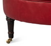 Bastian Armchair  New Rouge Leather, by Sarreid, 2'9" length x 2'9" width x 2'7" height thumbnail 7