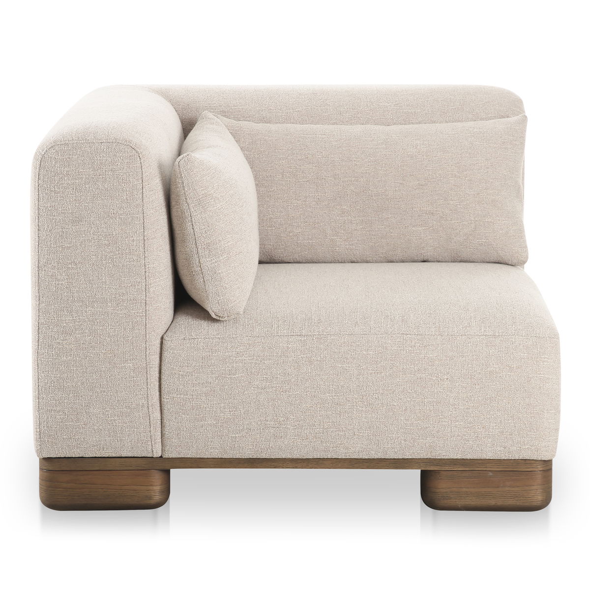 June Corner Chair Oatmeal, Sectional Sofa by Moe's Home, 40" width x 30" height x 40" depth View 1