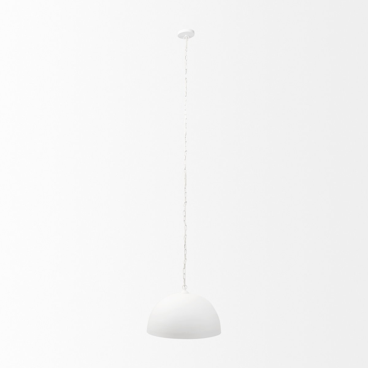 Doma 24' Round White Dome Pendant Light, by Mercana, 24" length x 24" width x 15" height View 3
