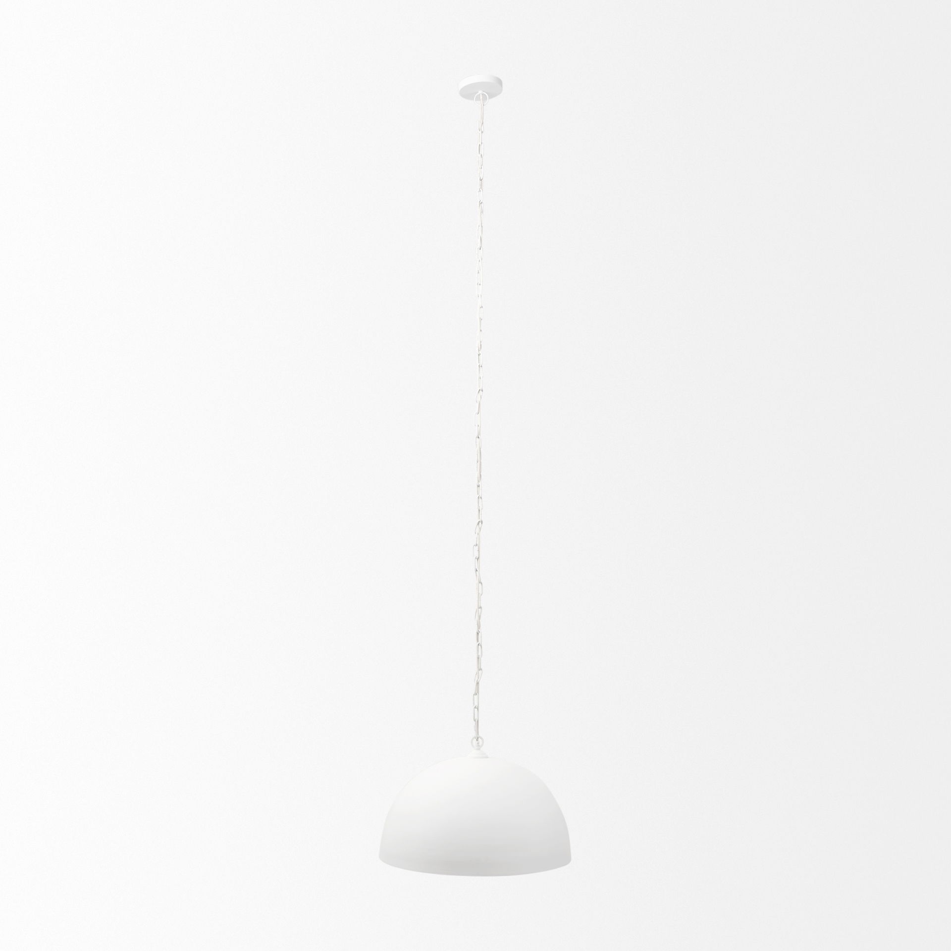 Juniper 24' Round White Dome Pendant Light, by Mercana, 24" length x 24" width x 15" height View 3