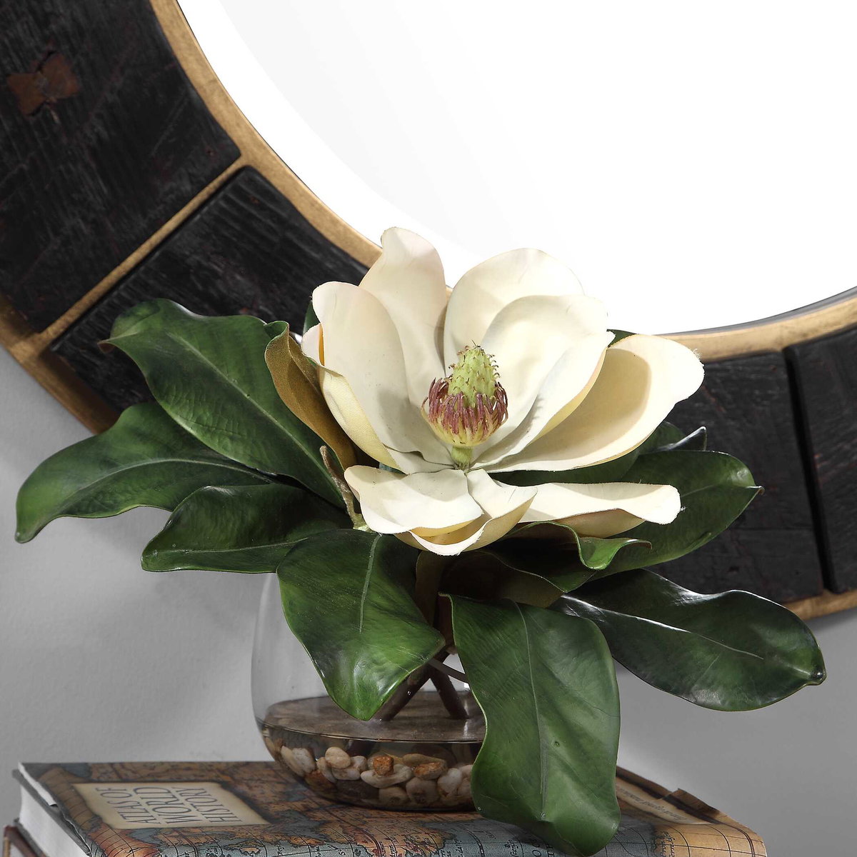Celia Silk Magnolia Accent, Artificial Plants & Flower by Uttermost, 13" width x 11.75" height x 10.25" depth View 4
