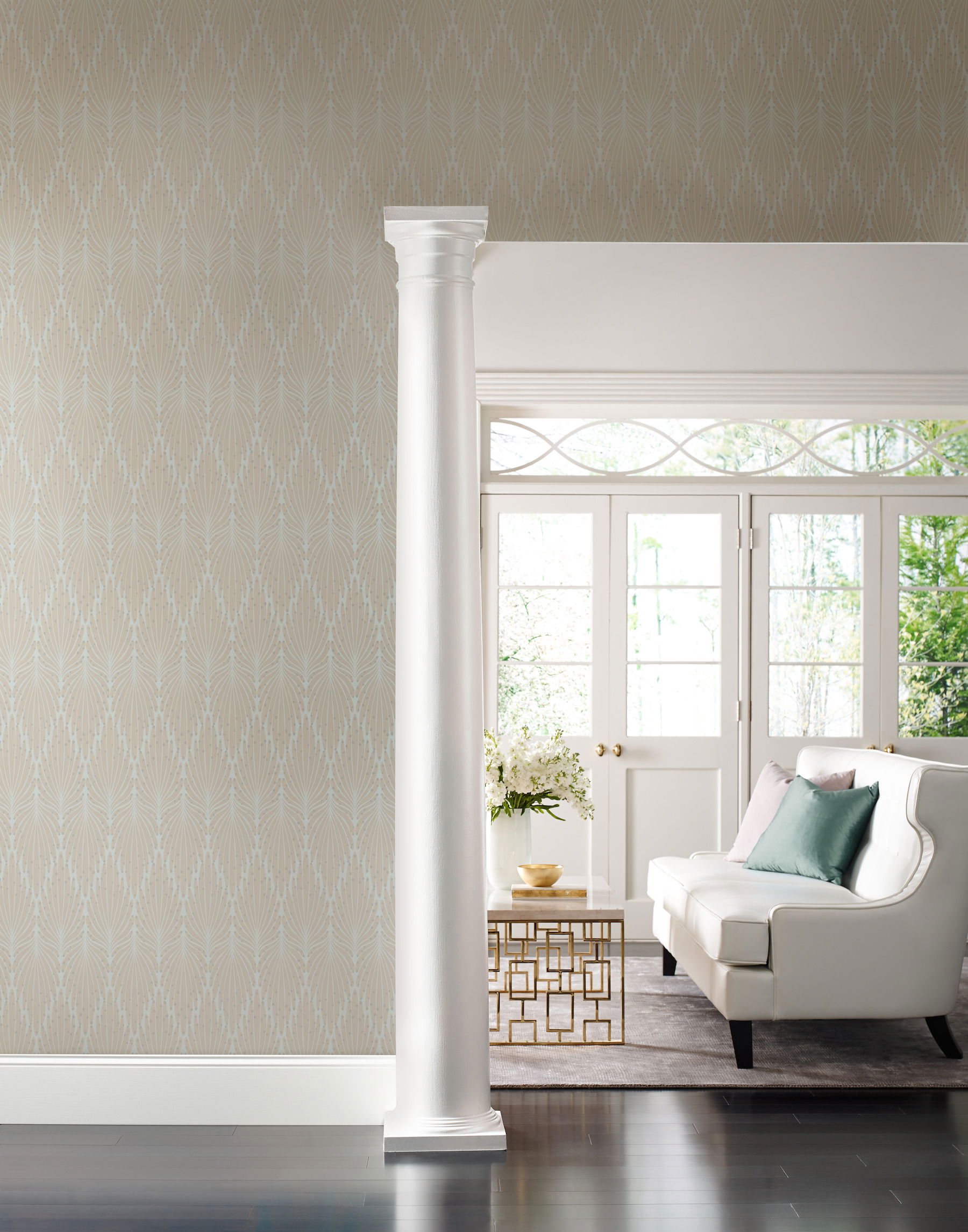 CafÃ© Society Grey Wallpaper large image 