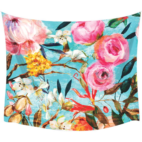 Oil Paint Floral Large Tapestry