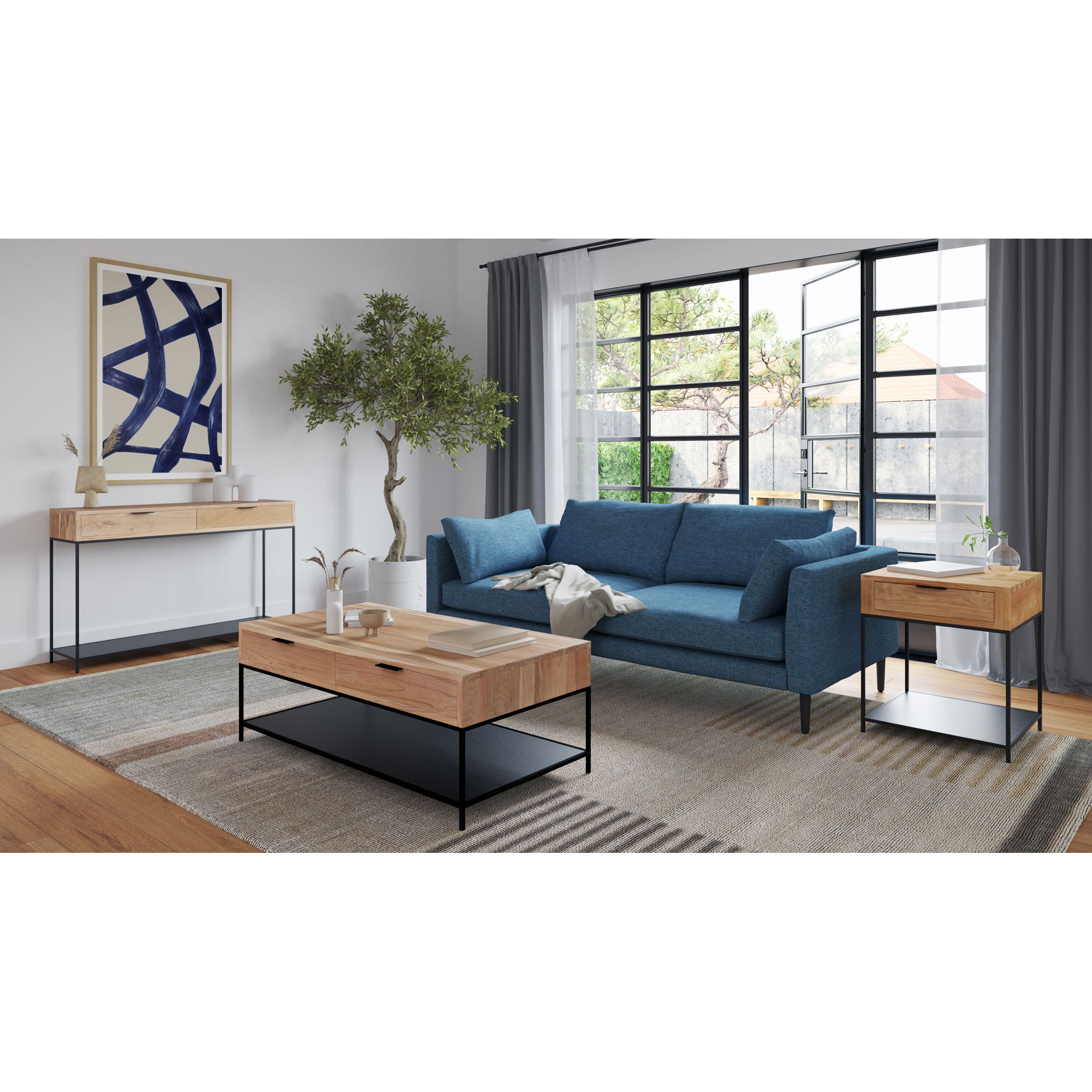 Joliet Side Table Natural large image 