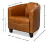 Mandy Arm Chair, Cuba Brown thumbnail 14