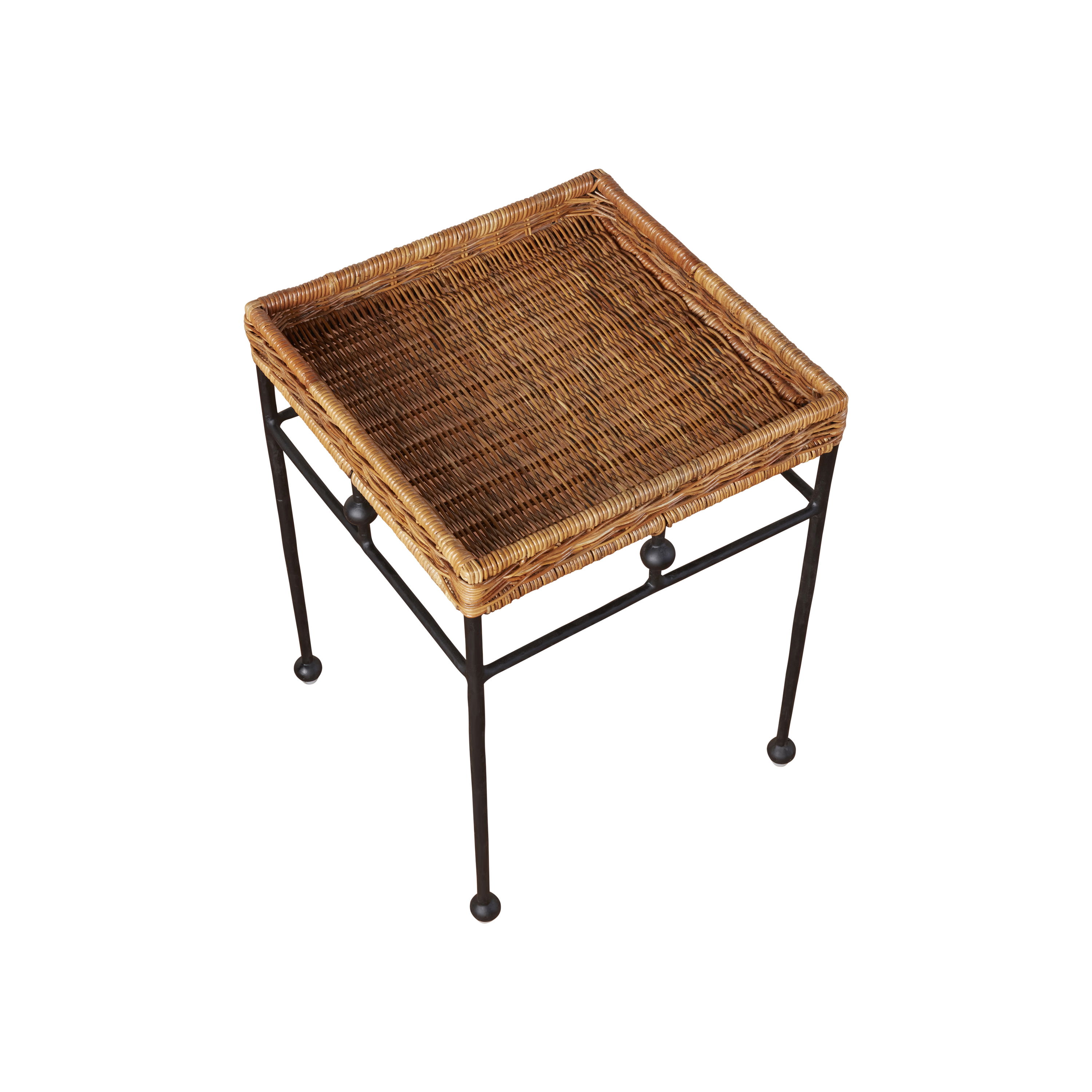 Lacoste Indoor/Outdoor Wicker Side Table, Coffee Table by Woven, 16.5" length x 16.5" width x 22.25" height View 3