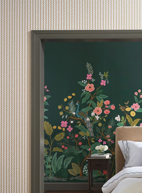 Rickrack Gold Wallpaper