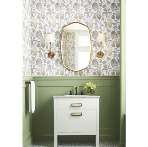 Canterbury Bells Neutral Wallpaper