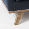 Brooks  Navy Blue Fabric Chair with Medium Brown Wooden Legs thumbnail 12