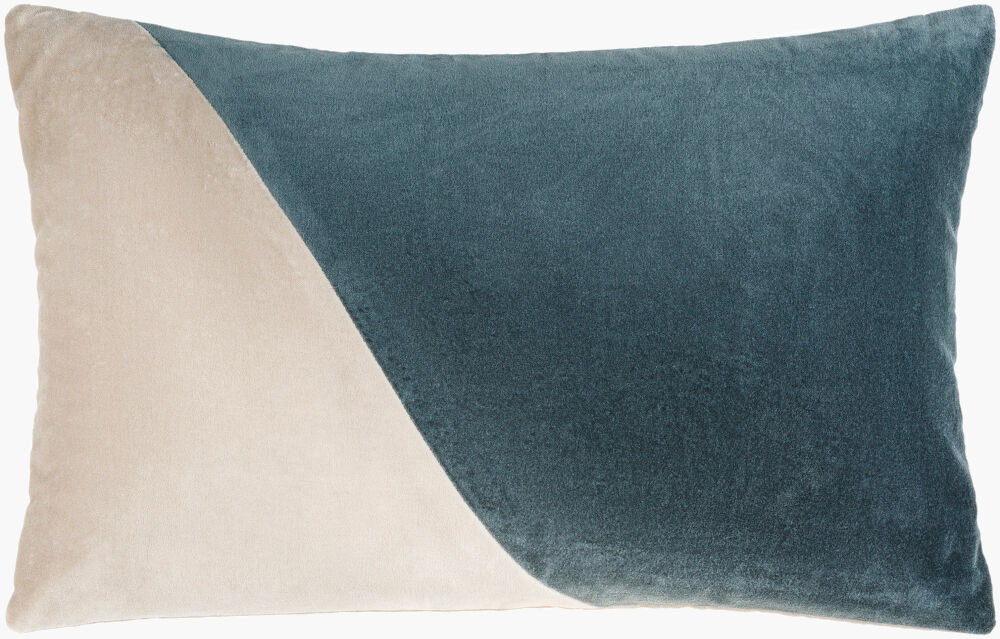 Cotton Velvet Lumbar Pillow, Decorative Pillow by Surya, 13" length x 20" width