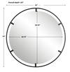 Cashel Round Iron Mirror, by Uttermost, 34" width x 34" height x 1.25" depth thumbnail 3