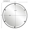 Cashel Round Iron Mirror, by Uttermost, 34" width x 34" height x 1.25" depth thumbnail 3