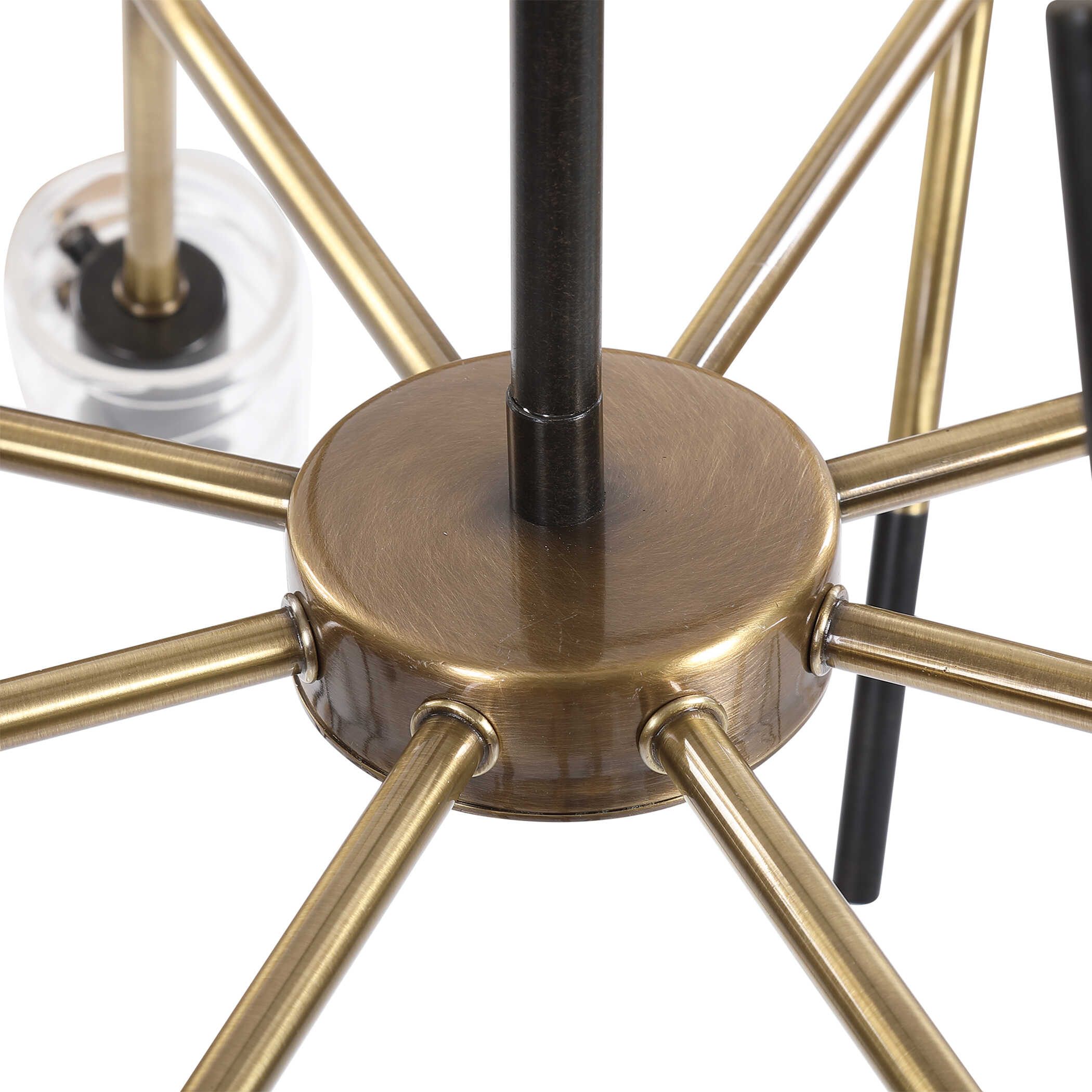 Telesto 8 Light Linear Pendant, Ceiling Light by Uttermost, 32" width x 27" height x 32" diameter x 32" depth View 6