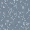 Twigs Blue Peel & Stick Wallpaper, by York Wall, 16'6" length x 1'8.5" width x 0.02" depth thumbnail