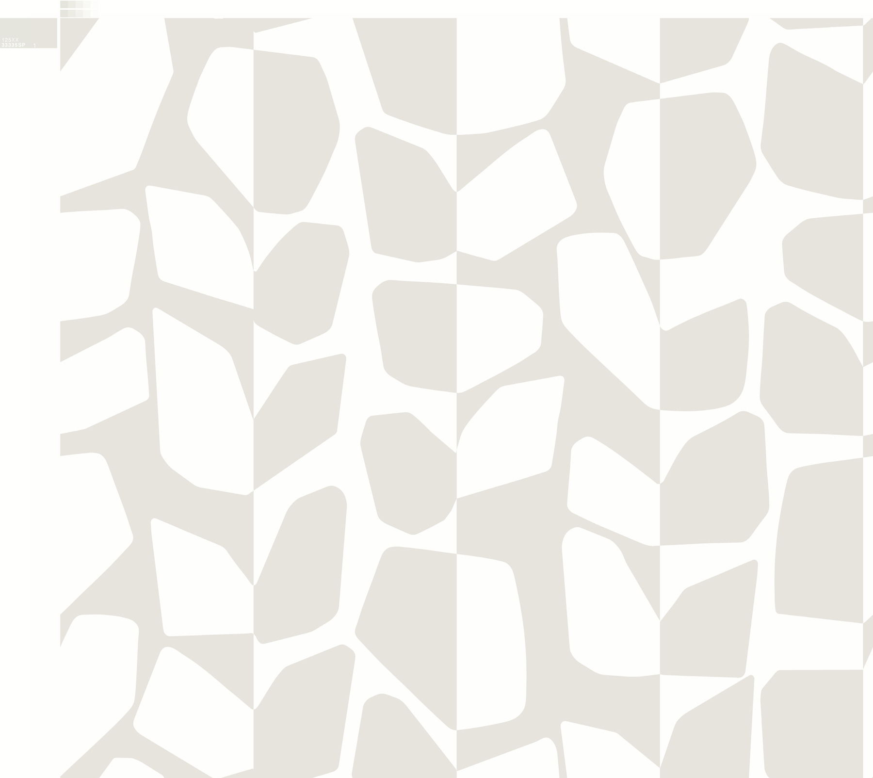 Primitive Vines White & Cream Wallpaper, by York Wall, 27' length x 2'3" width x 0.02" depth View 1