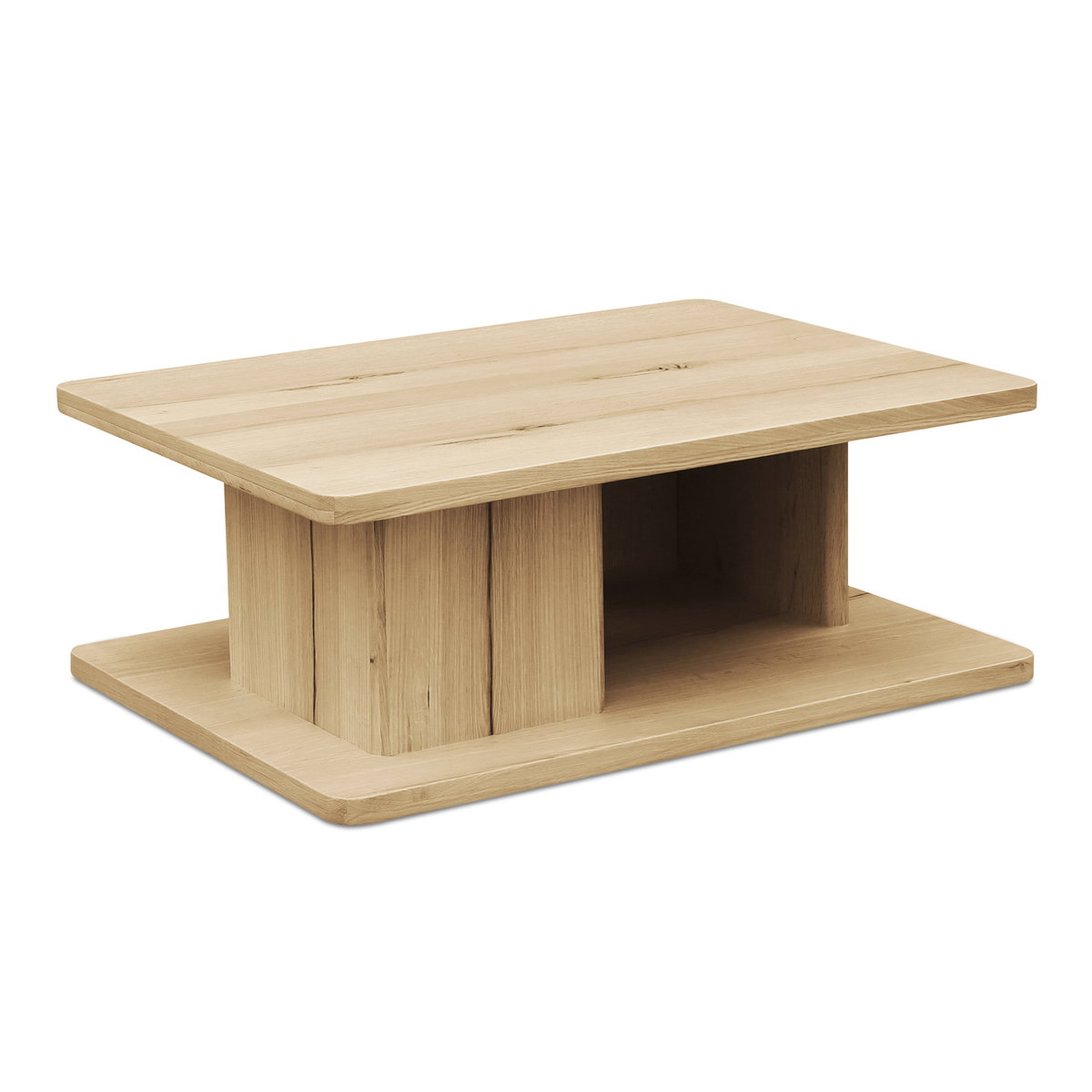 Casey Small Coffee Table Rustic Oak, by Moe's Home, 40" width x 16" height x 30" depth View 2