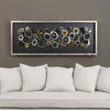Discs Silver Shadow Box, Sculptural Wall Art by Uttermost, 62" width x 24" height x 2.2" depth thumbnail 2