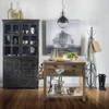 Leighton II 15x20 Black Metal Spherical Pendant Light, by Mercana, 15" length x 15" width x 20" height thumbnail 3