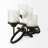 Quito Black Metal Chain-Link Five Candle Table Candle Holder, Candles & Candle Holder by Mercana, 7.68" length x 28" width x 4.69" height thumbnail 4