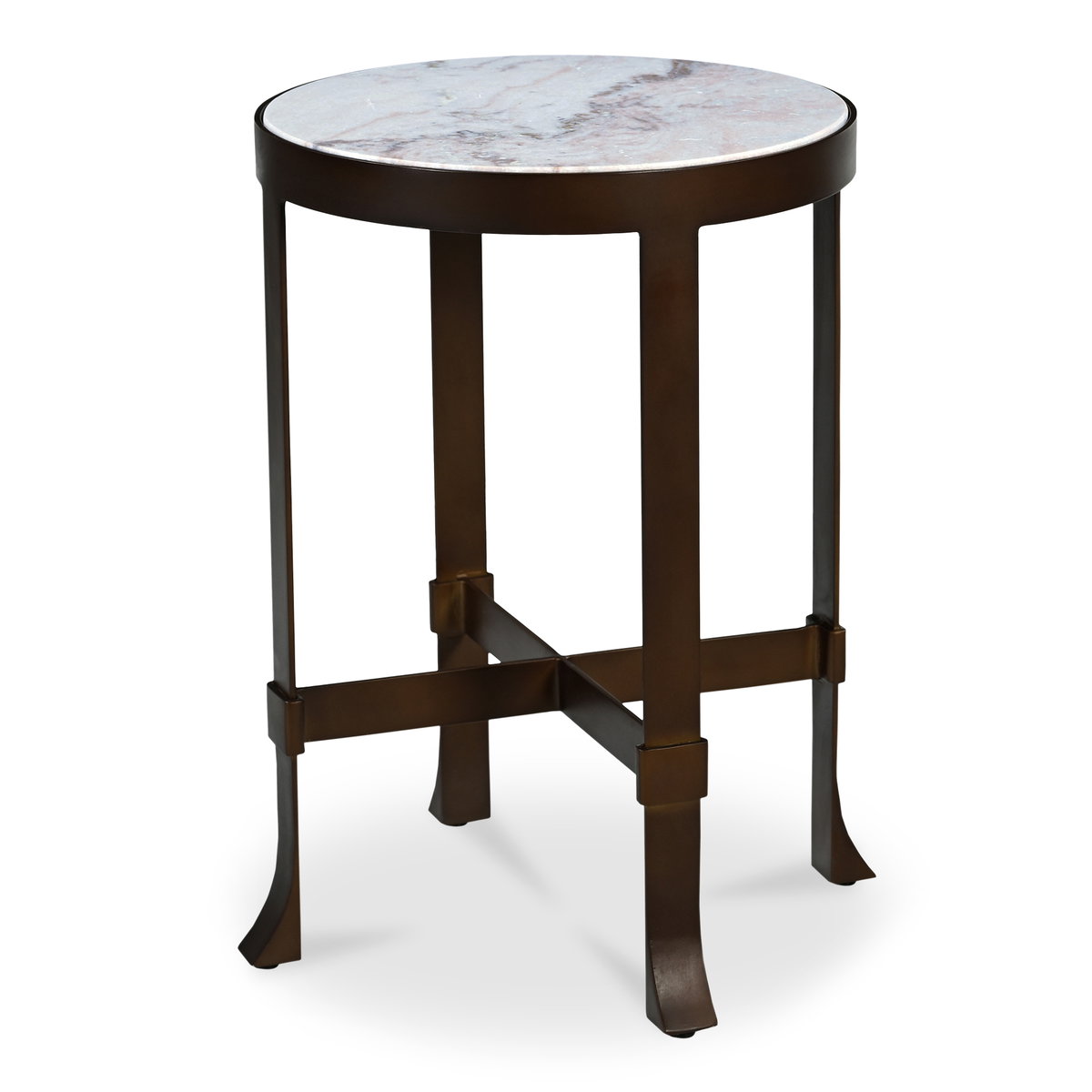 Holli Side Table White Marble, Side & End Table by Moe's Home, 16" width x 23" height x 16" depth View 2