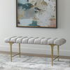 Imperial Upholstered Gray Bench thumbnail 3