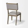 Tenton Open Back Dining Side Chair | Grey Fabric with Brown Wooden, Dining Chair by Mercana, 23.5" length x 19" width x 36.75" height thumbnail 9