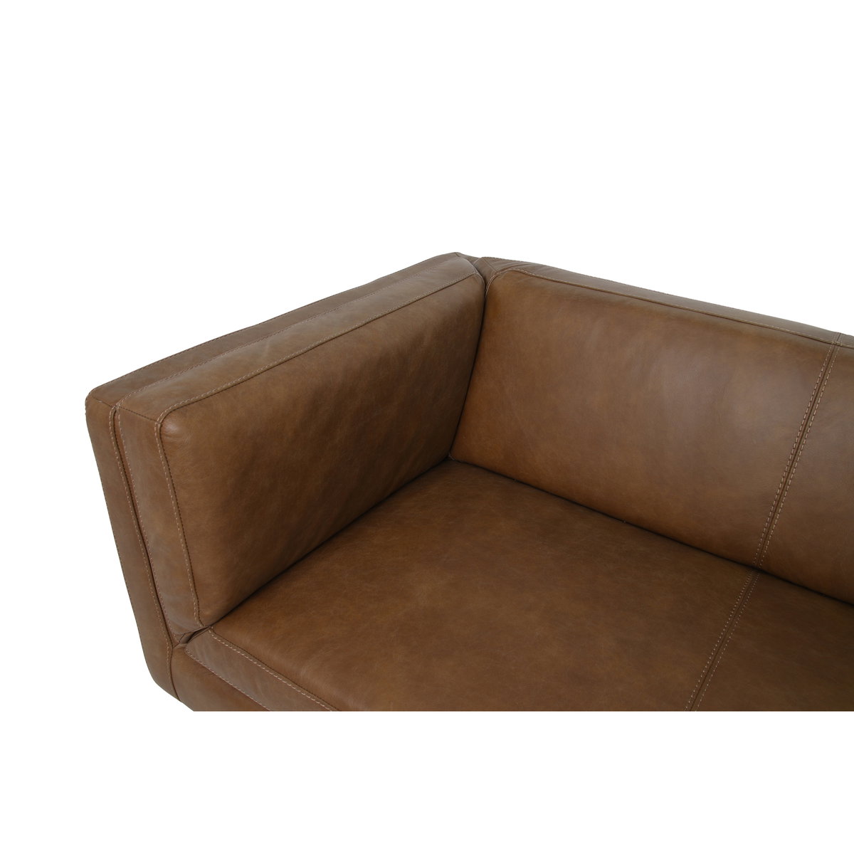 Woods Sofa Brown Leather, Sofas & Sectional by Moe's Home, 86" width x 29.9" height x 37" depth View 5