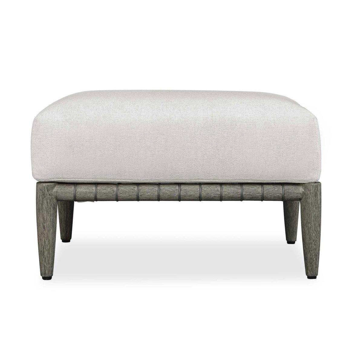 Borneo White Cushion Outdoor Ottoman, by Uttermost, 2'1.95" width x 1'4.5" height x 1'10" depth View 1