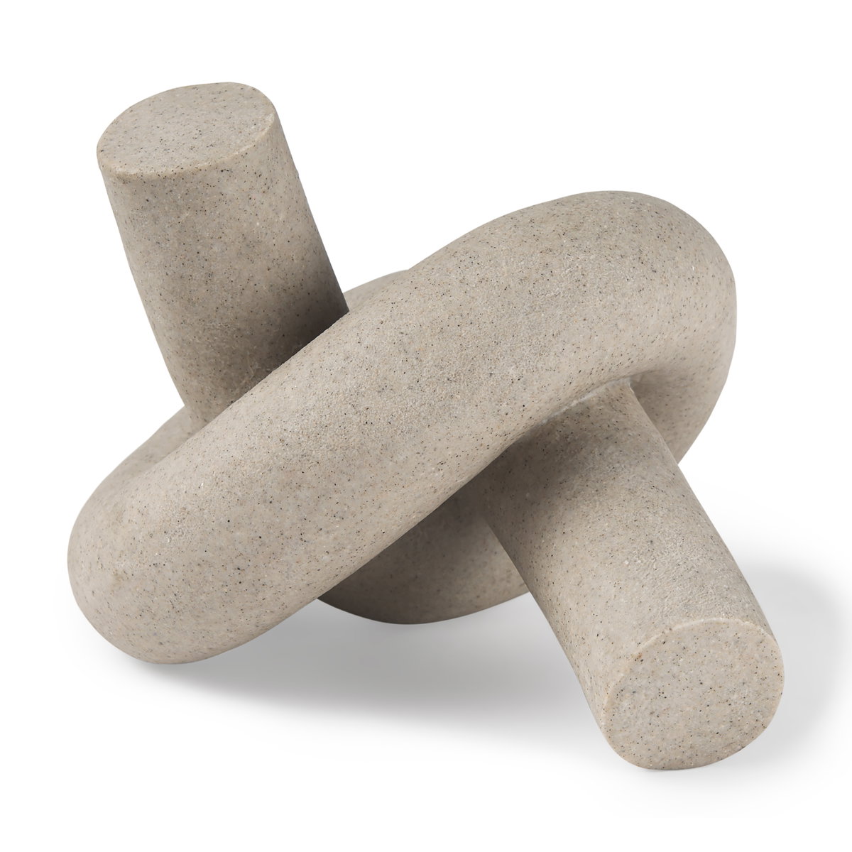Otto  Sandstone Resin Large Knot Sculpture Decorative Object, by Mercana, 12.01" length x 10.47" width x 7.48" height View 1