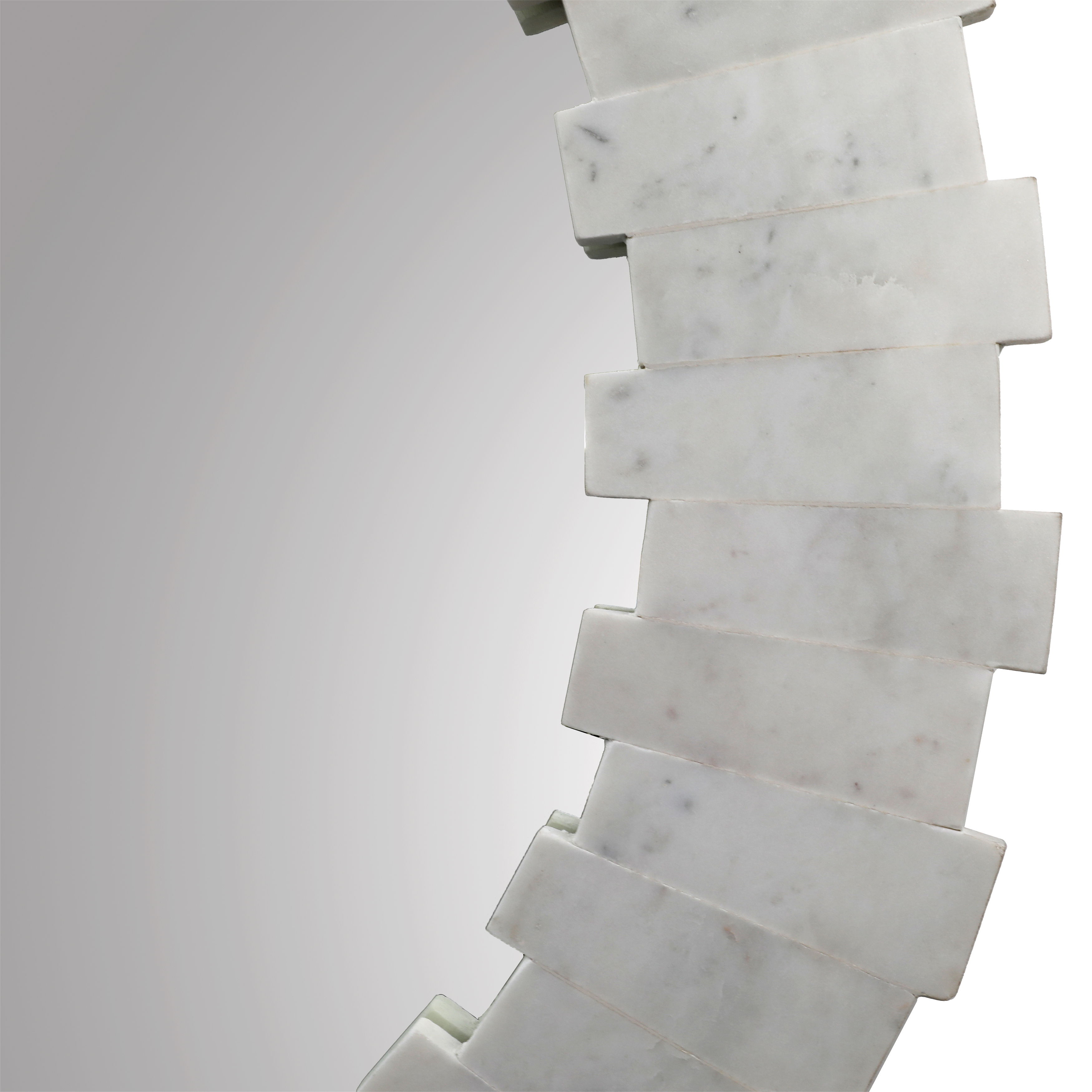 Raquel Mirror White, by Dovetail, 38.7" width x 1" height x 38.7" depth View 3