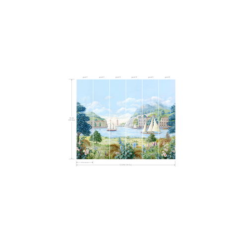 Safe Harbor Light Blue Wall Mural