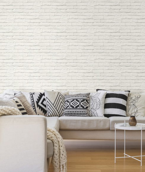 Magnolia Home Brick & Mortar White Peel & Stick Wallpaper