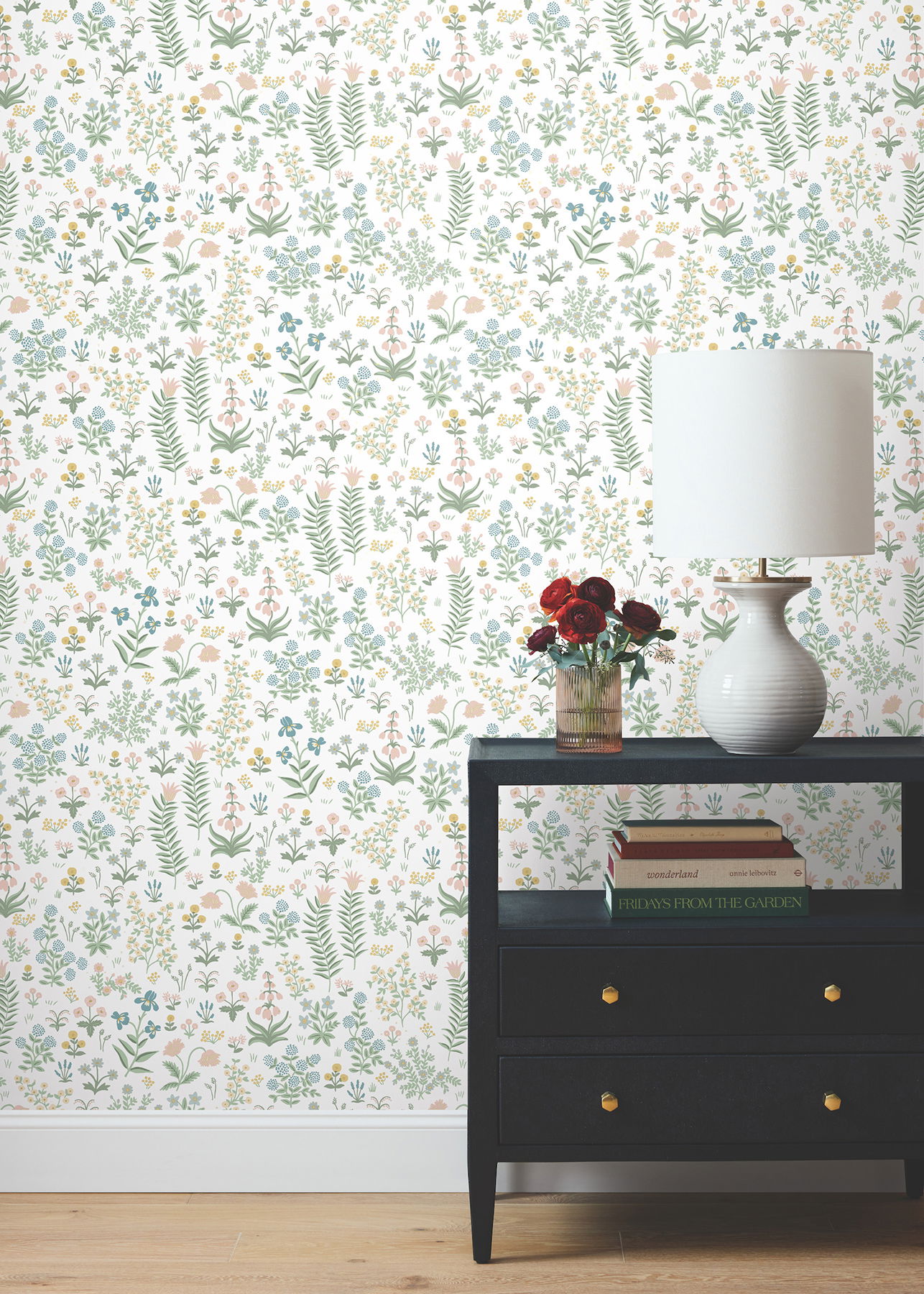 Menagerie Garden Blush Multicolor Peel & Stick Wallpaper large image 