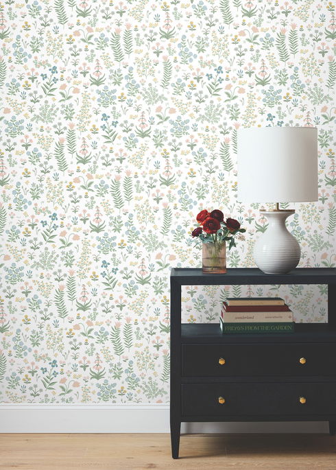 Menagerie Garden Blush Multicolor Peel & Stick Wallpaper