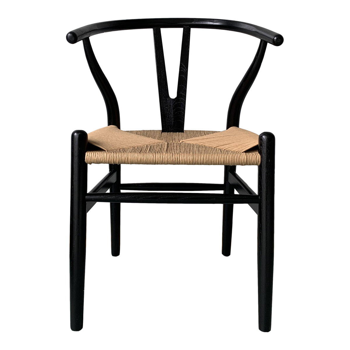 Ventana Dining Chair Black And Natural - Set Of Two, by Moe's Home, 19.5" width x 31" height x 16.5" depth View 3