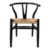 Ventana Dining Chair Black And Natural - Set Of Two, by Moe's Home, 19.5" width x 31" height x 16.5" depth thumbnail 3
