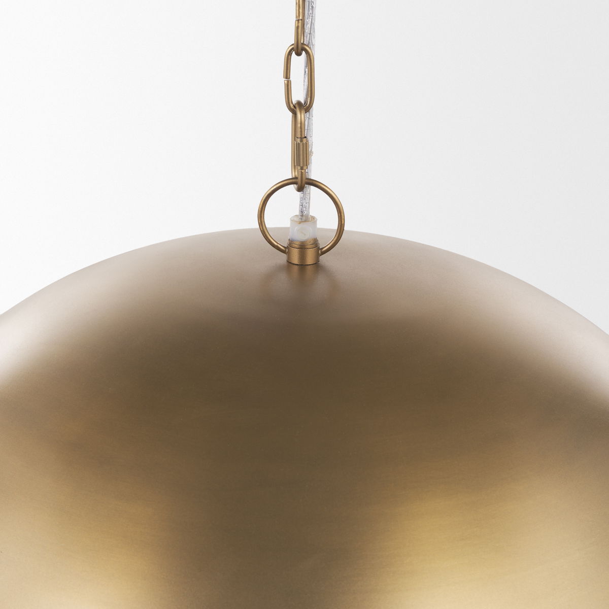 Sanne Antiqued Gold Metal with Silver Foil Large Pendant Light, by Mercana, 23.5" length x 23.5" width x 25.5" height View 6