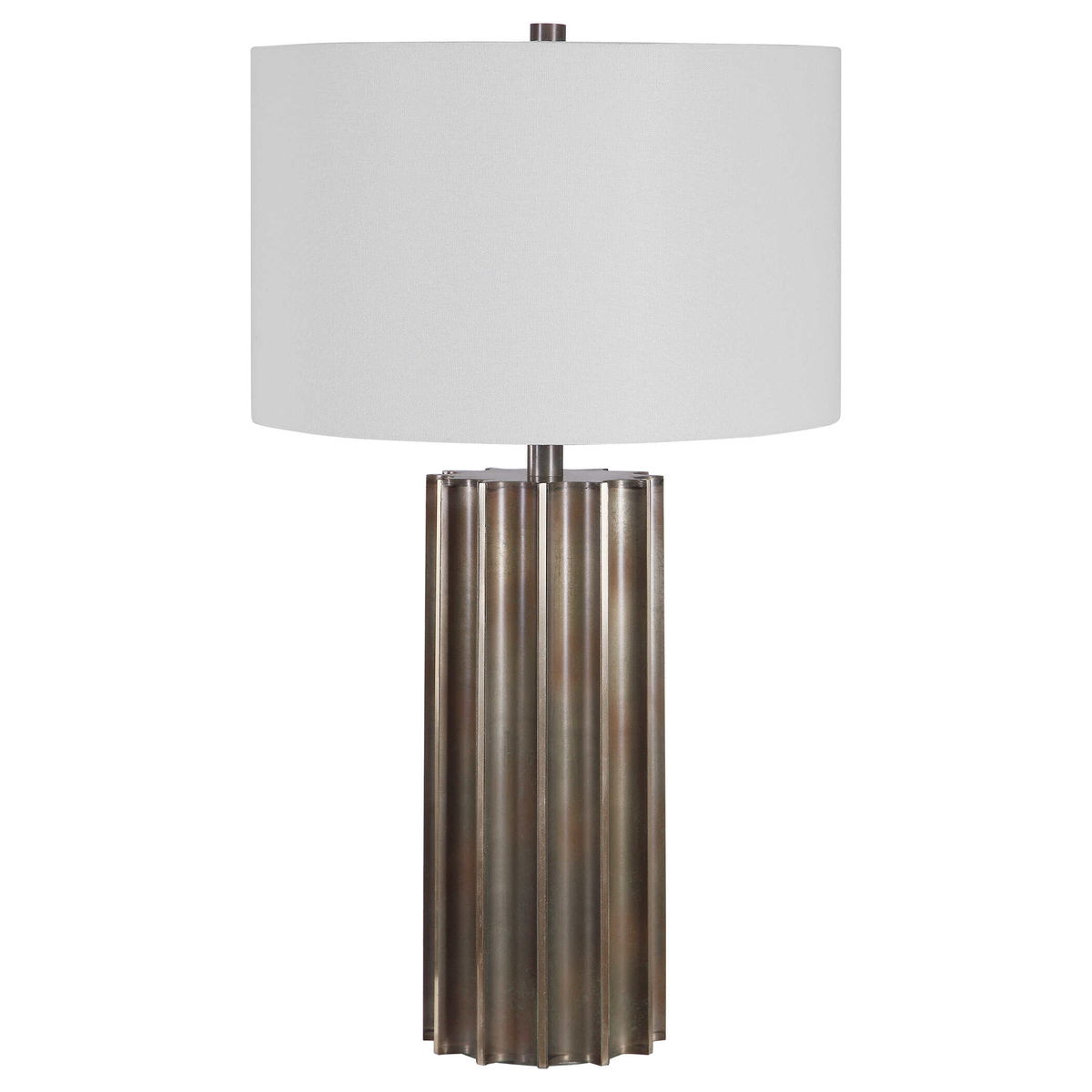 Khalio Gun Metal Table Lamp, by Uttermost, 16" width x 27.5" height x 16" depth View 4