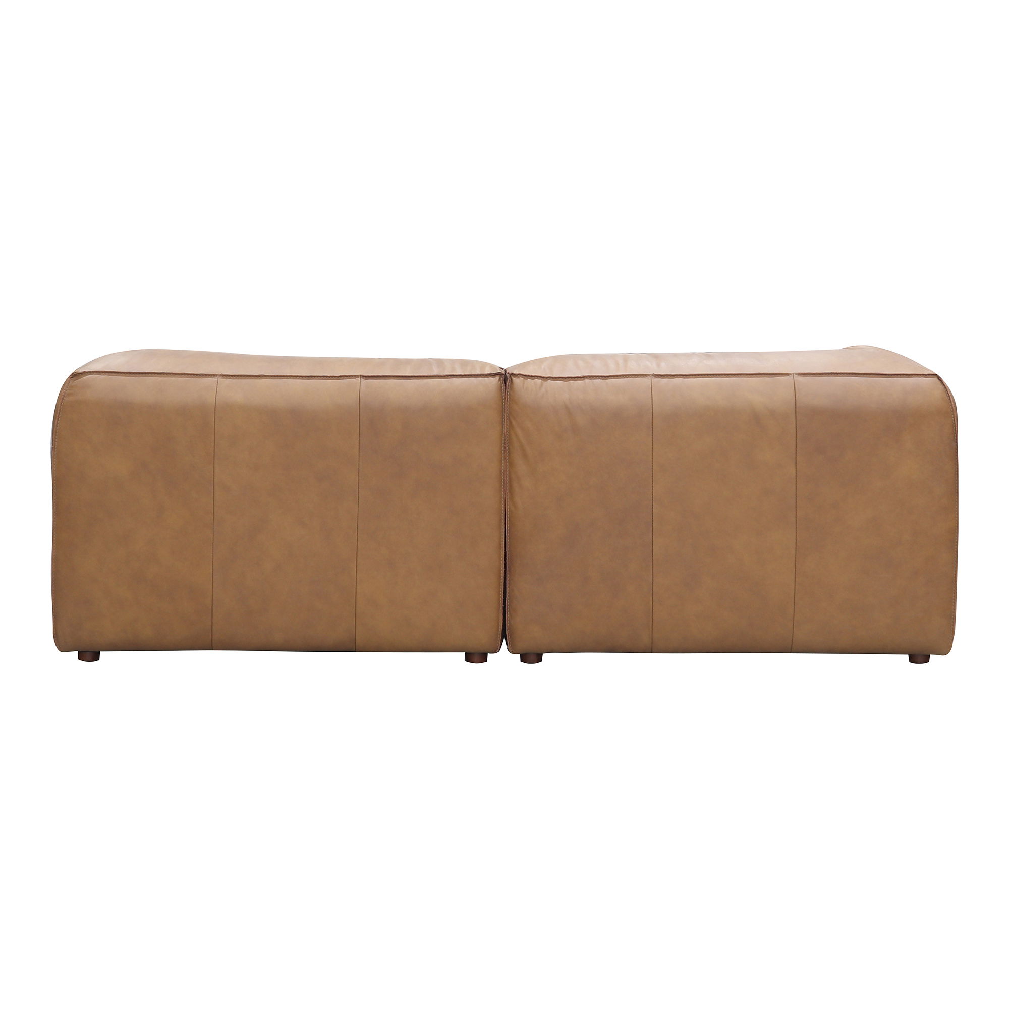 Form Nook Modular Sectional Sonoran Tan Leather, Sectional Sofa by Moe's Home, 81" width x 26" height x 71.5" depth View 3