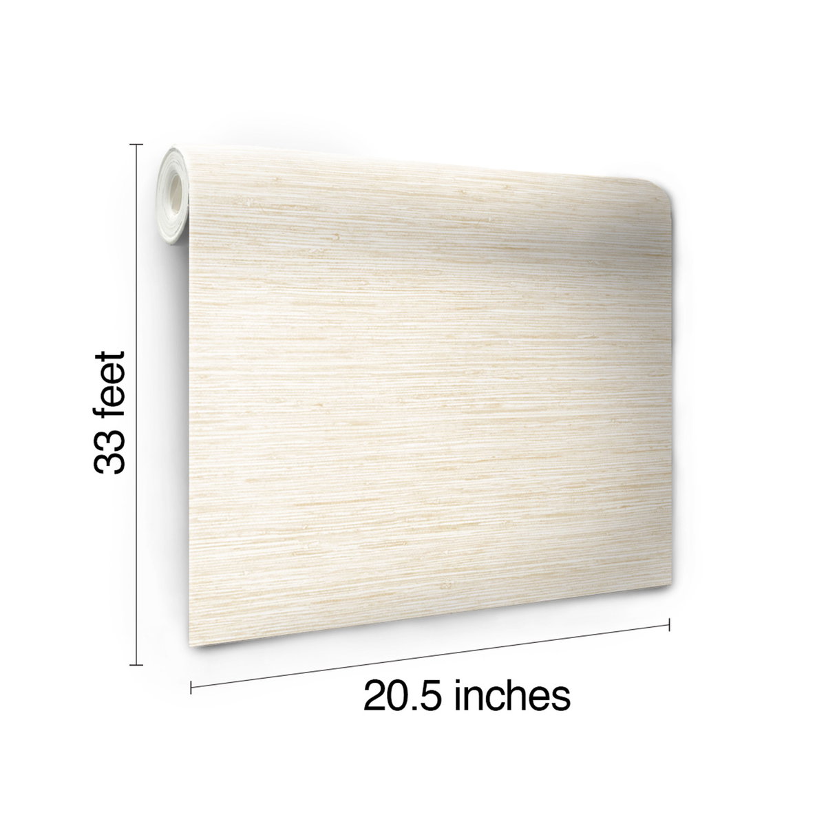 Grasscloth White Wallpaper, by York Wall, 33' length x 1'8.5" width x 0.02" depth View 10