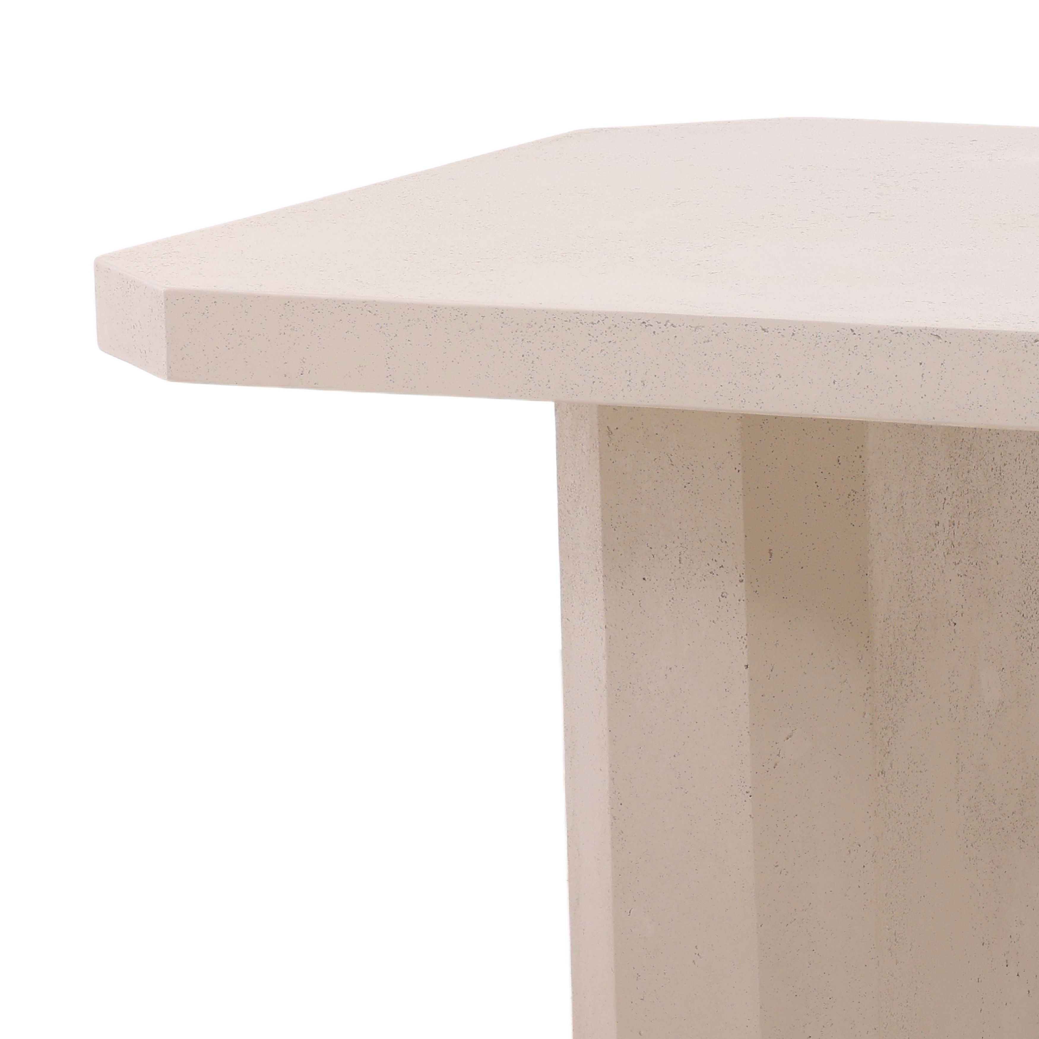 Prism Outdoor Dining Table Ivory, by Dovetail, 102.25" width x 30" height x 43.25" depth View 4