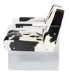 Holloway Armchair, Black & White, Seating by Sarreid, 24" length x 32" width x 31" height thumbnail 9
