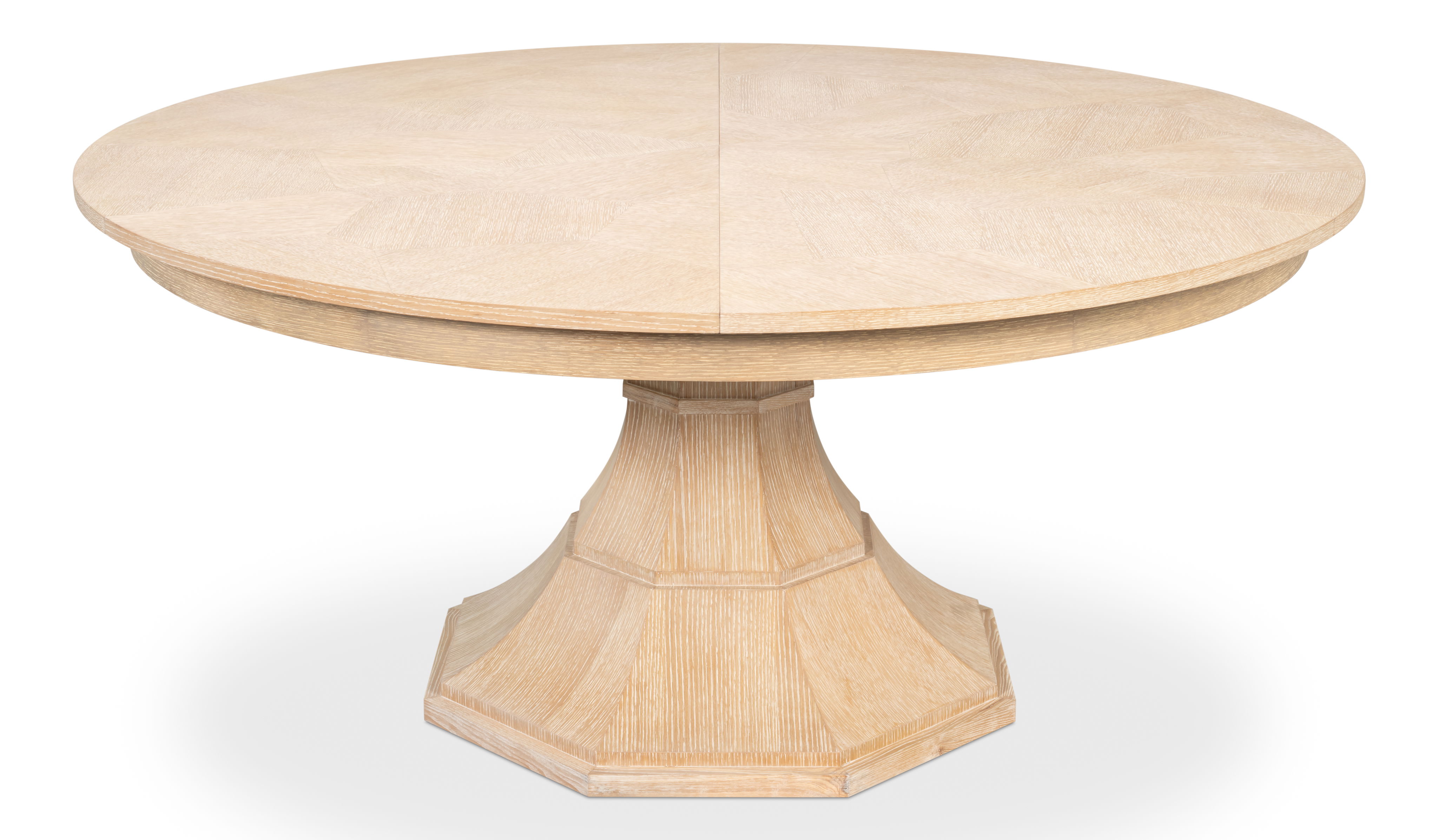 Giselle Jupe Table,Med,Bleached Oak, Dining Table by Sarreid, 55" length x 55" width x 30" height View 1