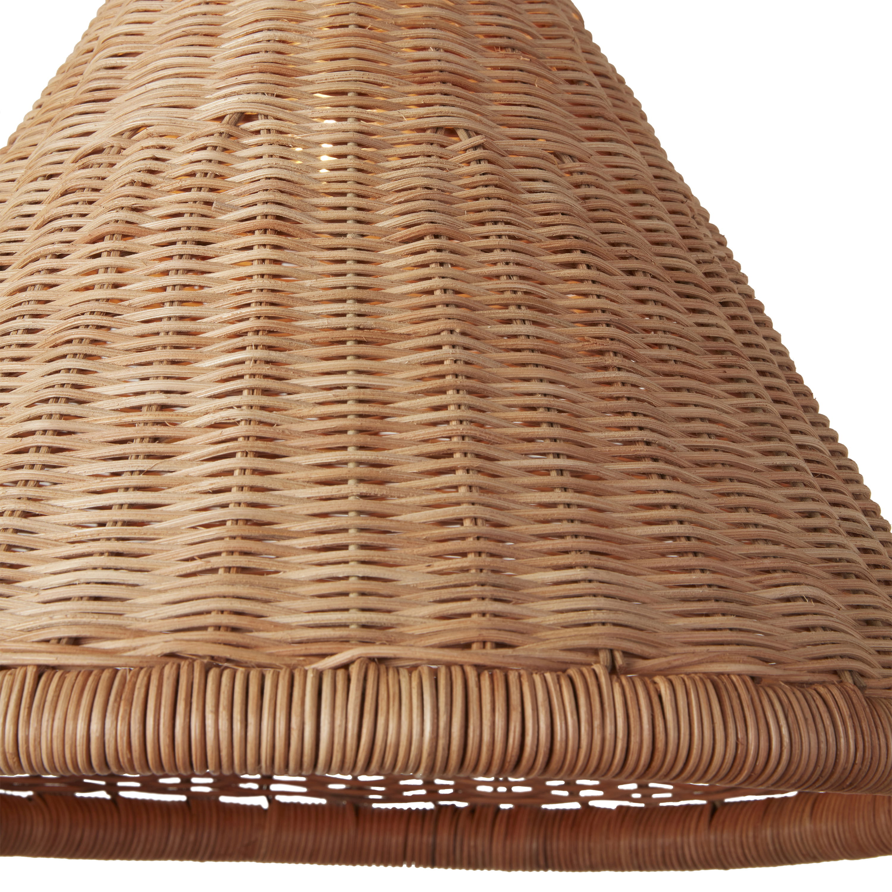 Kasbah Rattan Tall Pendant, by Woven, 15.25" height x 18.5" diameter View 2