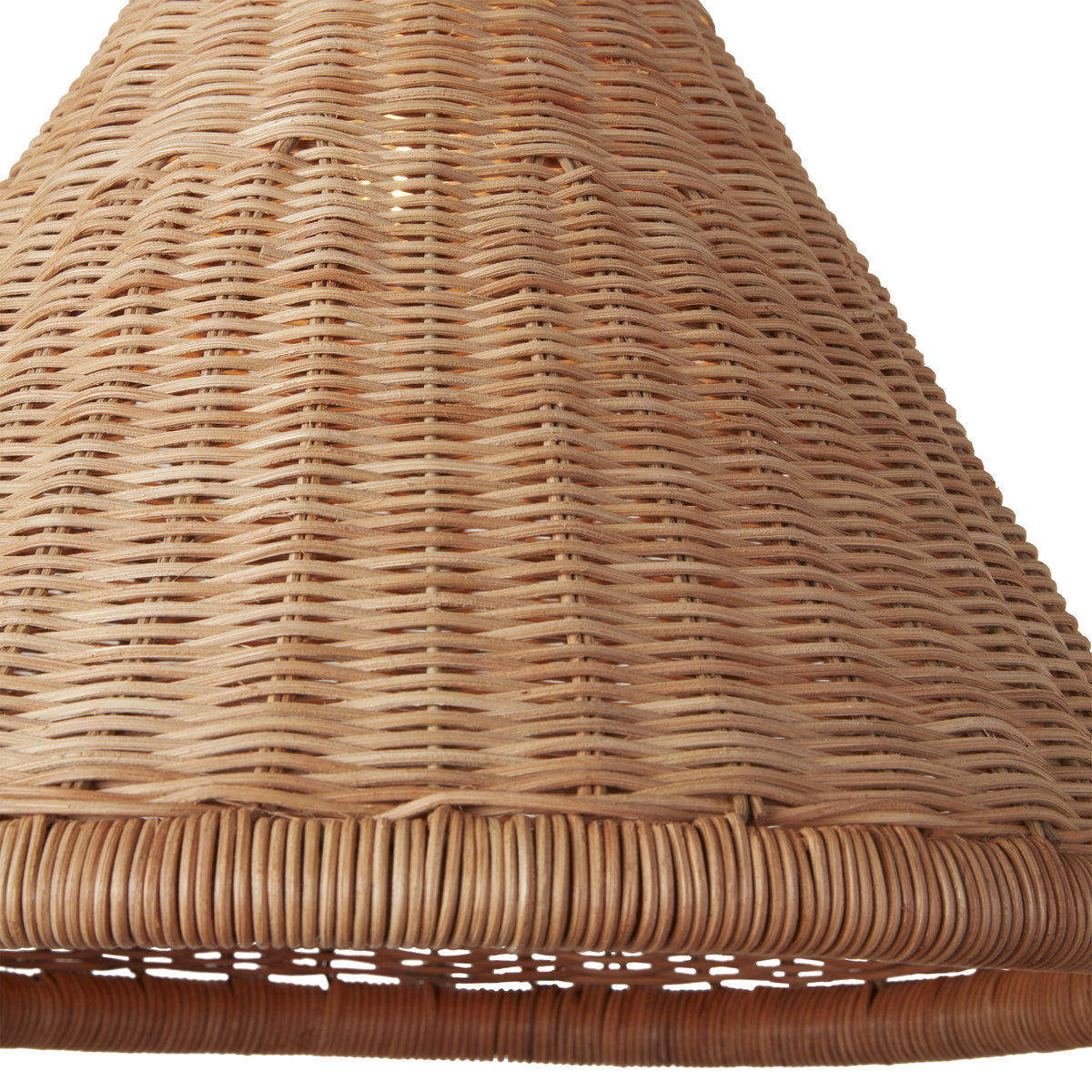 Kasbah Rattan Tall Pendant, by Woven, 15.25" height x 18.5" diameter View 2