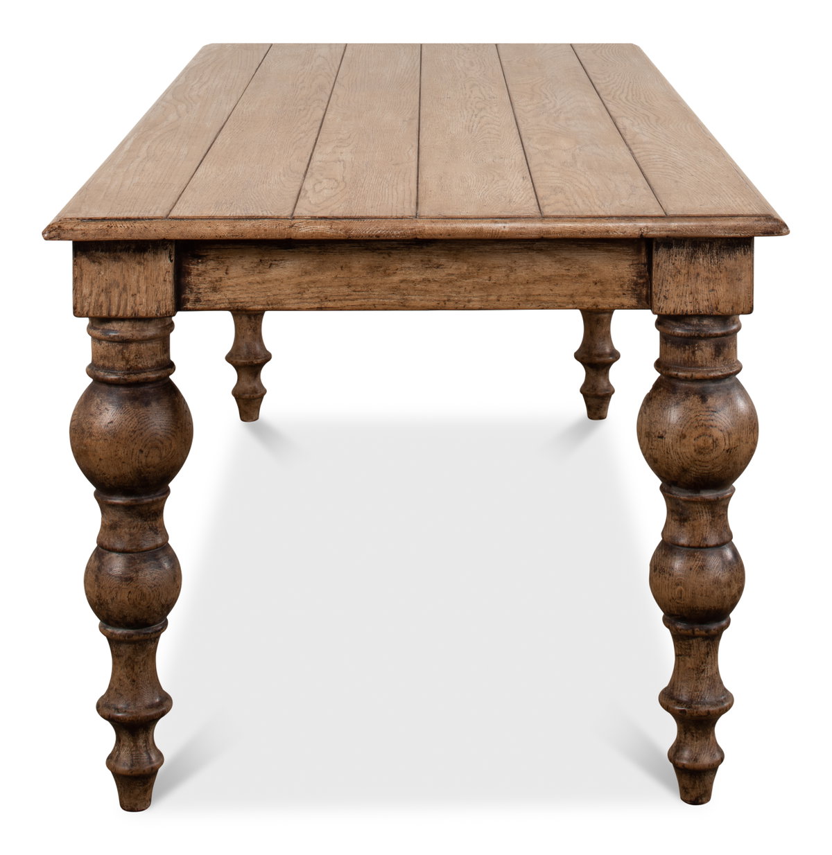 Oak Dining Table, by Sarreid, 3'1" length x 7' width x 2'7" height View 5